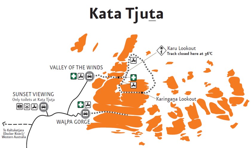 Kata Tjuta Walks Map
